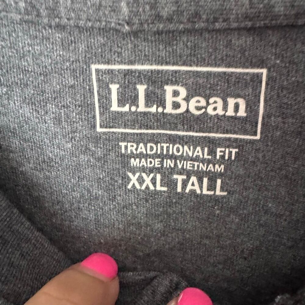 L.L. Bean Traditional Fit Long Sleeve Henley Top Size XXL Tall Gray NWT - Picture 5 of 9